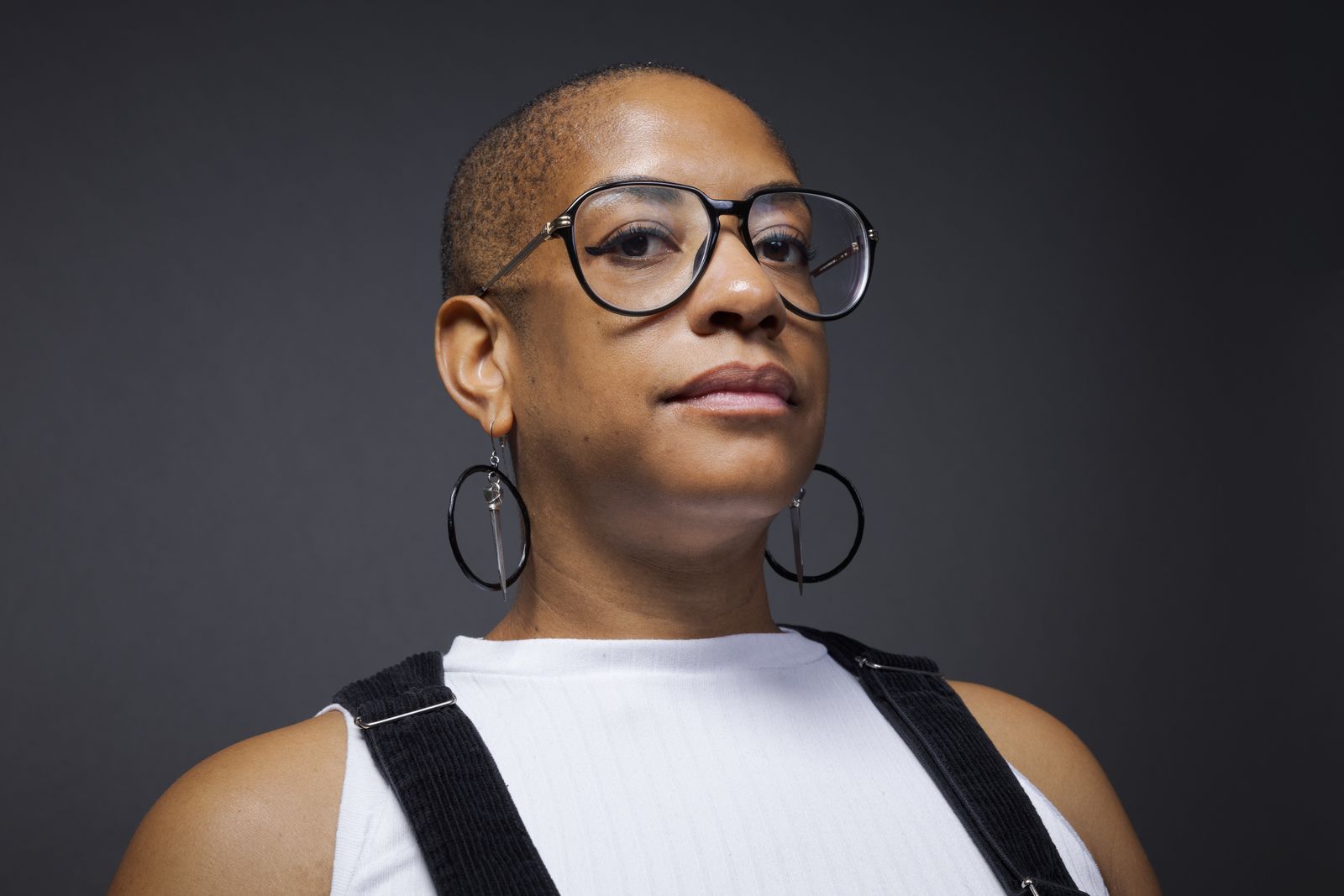 Sharlese in a white shirt